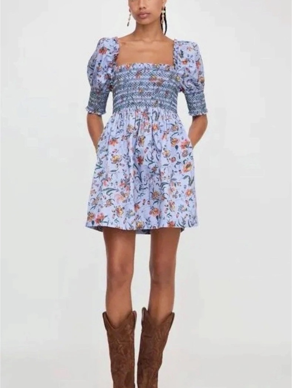 Hill House Home Lila Mini Nap Dress in Thistle Fleur Chintz